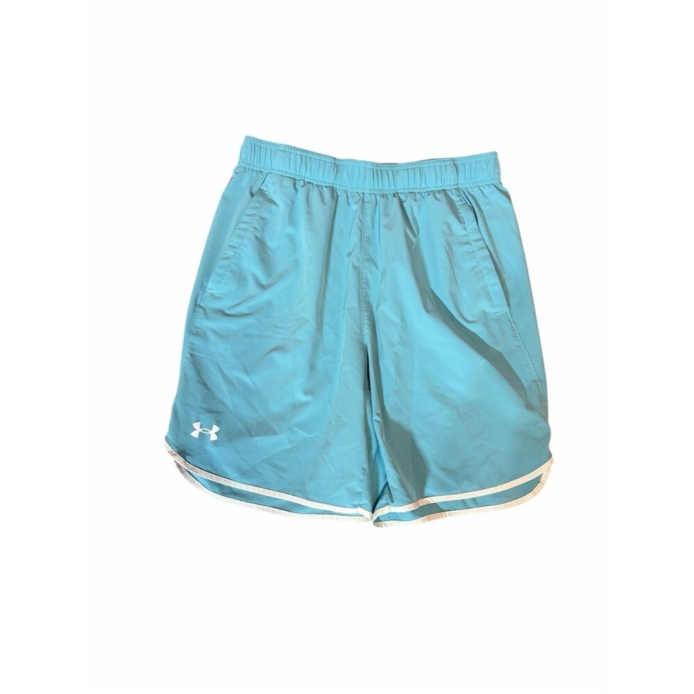 Under Armour Athletic Running Shorts Men’s Large Teal Blue Performance Gym